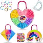 Kit Miçanga Infantil Colorida Para Montar pulseiras brincos colar - J.