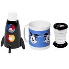 Kit Mickey com Garrafinha Caneca e Copo Infantil Plasútil