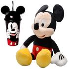 Kit Mickey de Pelúcia de 45cm com falas em Português + Copo Com Orelhas