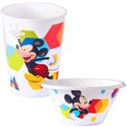 Kit Mickey Disney Copo 320ml Prato 540ml Infantil Licenciado