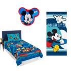 Kit Mickey Jogo de Cama, Almofada e Toalha 3 Peças Infantil