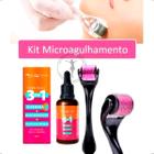 Kit Micro-agulha Dermaroller Serum regenerador Pele Max love - Derma Roller