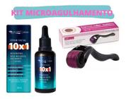 Kit Microagulhamento Dermaroller + Serum Facial 10 Em 1