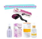 Kit Microagulhamento Dermaroller + Vitamina C +redutor Poros - MAX LOVE