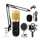 Kit Microfone Condensador Profissional Estudio BM-800