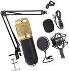 Kit Microfone Estúdio BM800 + Pop Filter + Aranha + Braço Articulado Leboss