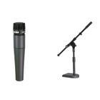 Kit Microfone instrumento SM57-LC + Pedestal bumbo