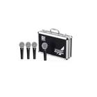 Kit Microfone Staner C/4 ST-62 Preto com Maleta