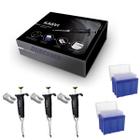 Kit Micropipetas Kasvi Premium Black 20 Ul, 200 Ul E 1000 Ul