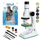 Kit Microscópio Infantil Cientista Pedagógico Zoom 1200x