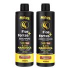Kit Milcy Fios + Fortes S.O.S Mandioca Linhaça Shampoo e Condicionador 450ml