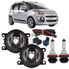 Kit milha citroen c3 picasso 2011 a 2015 e lampadas halogena