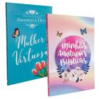 Kit Minhas Anotações Bíblicas Borboleta + Devocional Amando a Deus Mulher Virtuosa