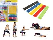 Kit Mini Band Faixa Elástica 5 Intensidade Pilates Funcional