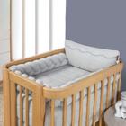 Kit Mini Berço Linho Cinza 6 Pçs Menino Menina Batistela - Batistela Baby