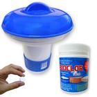 Kit Mini Clorador Flutuante + Mini Pastilha de Cloro com 50 Unidades de 2 G