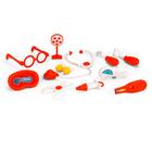 Kit Mini Doutor Infantil - 13 peças - Vermelho - Pakitoys