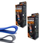 Kit Mini Faixa Elástica Rubber Band Forte + Extra Forte