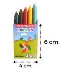 Kit 6 Giz de Cera Pintar Arte Desenhar e Colorir 45g Material Escolar  Colorir - Magix - Kit de Colorir - Magazine Luiza