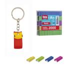 Kit Mini Grampeador chaveiro Holic Petit + Mini Grampos Holic Petit - Tris Bichinhos