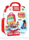 Kit Mini Maleta Infantil Fast Food 29 peças Brinquedo