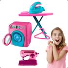 Kit Mini Máquina de Lavar Roupa Brinquedo Infantil