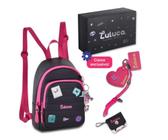 Kit Mini Mochila Luluca c Porta Fone de ouvido Chaveiro e Caixa - Clio LU 24685