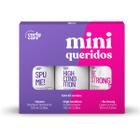 Kit Mini Queridos Curly Care Shampoo Condicionador E Leave In Forte Be Strong Vegano 3 Produtos