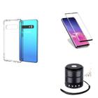 Kit Mini Som Bluetooth Samsung S10 + Capa Anti Impacto + Película Vidro 3D