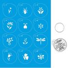 Kit Mini Stencil Jardim Com 14 Peças 4,5cm STMI-001 Litoarte