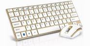 Kit Mini Teclado Mais Mouse Sem Fio 2.4G Ultra Slim