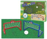 Kit Mini Traves Gol Dobrável Com Bola De Futebol Infantil