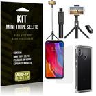 Kit Mini Tripé Selfie Mi 8+Capa Anti+Película Vidro