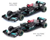 Kit Miniatura Formula 1 Mercedes Amg W12 Lewis Hamilton 44 Valtteri Bottas 77 1/43 F1 Bburago