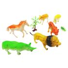 Kit Miniaturas Animais Fazenda Floresta de Plástico Brinquedo Modelo Pequeno