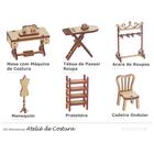 Kit Miniaturas Ateliê de Costura CLB com 6 peças A091