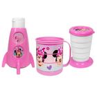 Kit Minnie com Garrafinha Caneca e Copo Infantil Plasútil