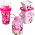 Kit Minnie Porta Lanche Infantil Escola Passeio 5 Itens