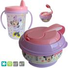 Kit Minnie Pote Papinha Copo 320ml Alimentação Infantil