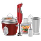 Kit Mixer Delight Vermelho e Panela Facile Oster