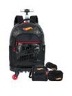 Kit Mochila 2X1 Roda+Lancheira+Estojos Hot Wheels - Preto