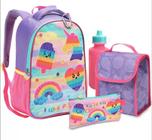 Kit Mochila 5 Peças Pop It Lancheira Com Estojo Menina Infantil Seanite