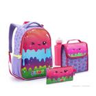 Kit Mochila 5 Peças Slime Lancheira Com Estojo Menina Infantil Seanite