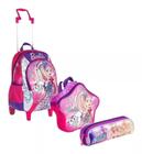 Kit Mochila Barbie Princesa Pop Star Rodinhas Tam G Sestini