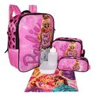 Kit Mochila Barbie Filme Meninas Infantil Rodinhas Escolar - Luxcel