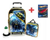 Kit Mochila Batman Homem Morcego Rodinhas Tam G + Lancheira