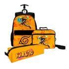 Kit Mochila Bolsa Escolar Infantil Com Rodinha Carrinho + Lancheira Térmica + Estojo Personalizados Personagens Filme Desenho Série - MgaStore