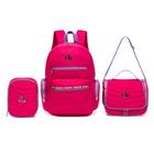 Kit Mochila Bolsa Feminina Juvenil Escolar Resistente