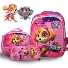 Kit Mochila Canina Rosa Escolar Infantil Menina Menino 3d