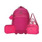 Mochila Rebeca Bonbon Juvenil Escolar color rosa chicle diseño liso 20L